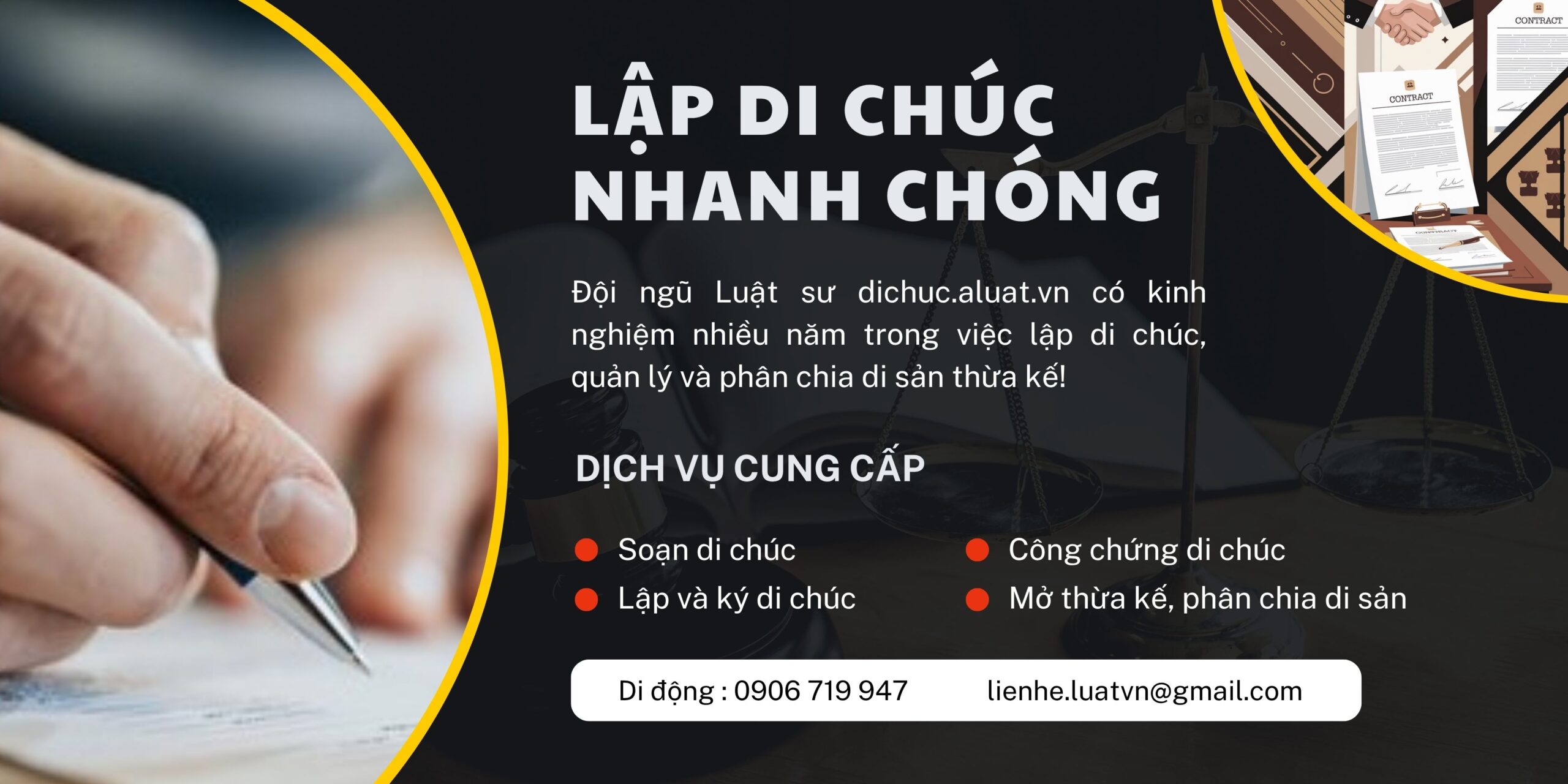 [VĂN PHÒNG LUẬT SƯ DI CHÚC] – Dịch vụ trọn gói soạn hồ sơ thừa kế tại khu vực Thành phố Hà Nội - Ảnh 1